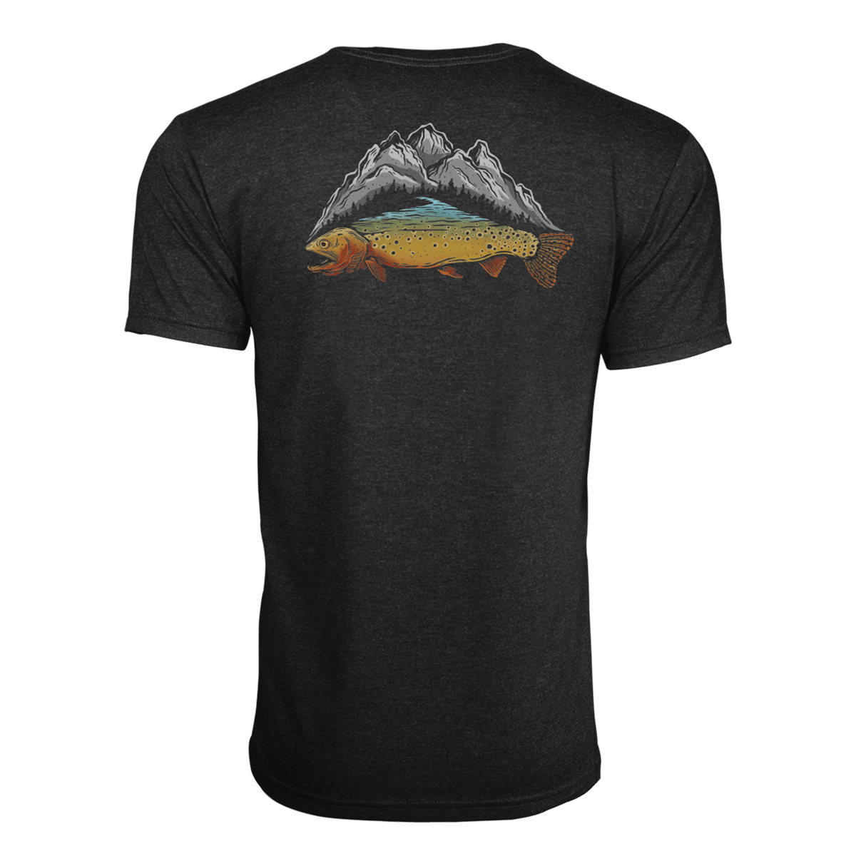 Trout Fishing Shirt 80s Thompson Creek Alaska T-shirt River Guide Fish  Fisherman Graphic Tee Tourist Black Vintage 1980s Large L 