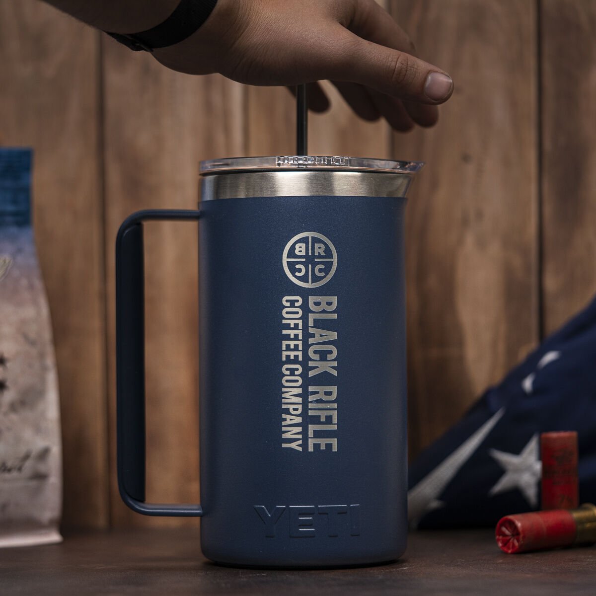 BRCC x YETI Company Logo French Press